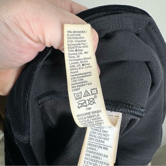 Athleta Elation Black Velvet Tight Leggings Pull On High Rise Activewear Medium - Picture 7 of 8